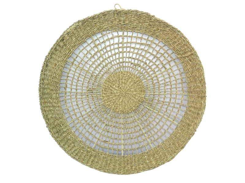 Bespoke Round Seagrass Wall Decor - Handwoven Bohemian Art